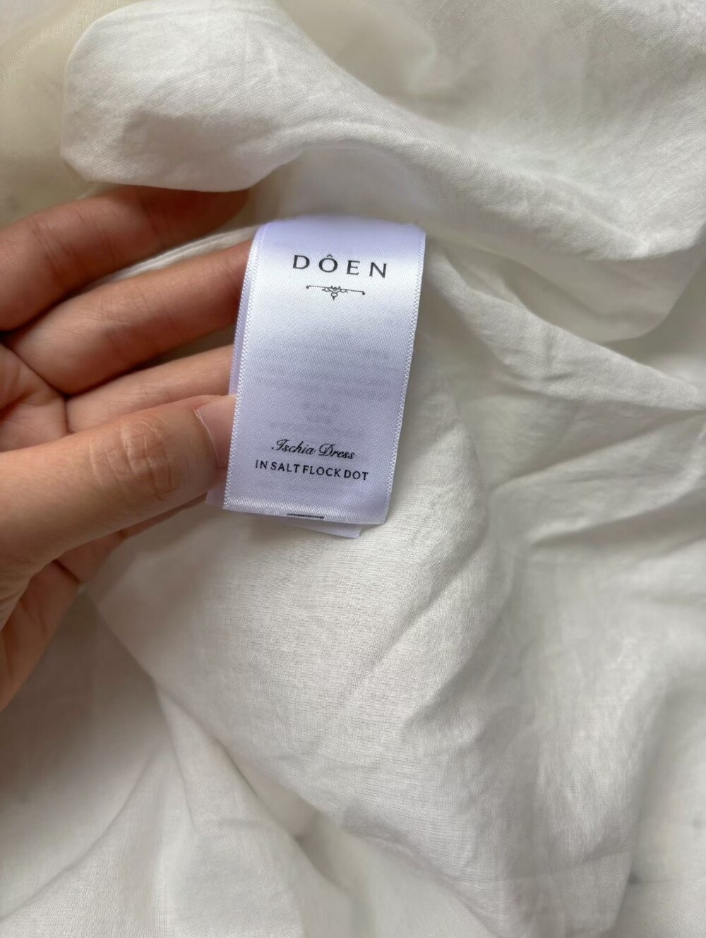 Doen ISCHIA DRESS IN SALT FLOCK DOT - Picture 12 of 12